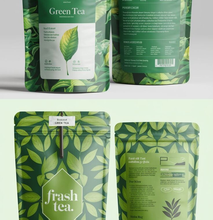Custom Green Mylar Bags